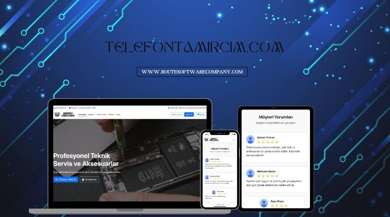 Telefon Tamircim İçin Kapsamlı Dijital Çözüm: E-Ticaret Sitesi, Web Uygulaması ve Görsel Tasarım